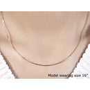 14k Yellow Gold Octagonal Shiny Snake Chain 0.8mm-4