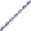 6.25 Carat Genuine Tanzanite .925 Sterling Silver Bracelet-5