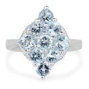 2.88 Carat Genuine Blue Topaz .925 Sterling Silver Ring-3