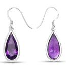 10.10 Carat Genuine Amethyst .925 Sterling Silver Earrings-3