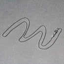 14k White Gold Diamond-Cut Bead Chain 1.2mm-6