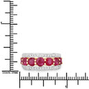 3.24 Carat Genuine Ruby and White Diamond 14K Yellow Gold Ring-3