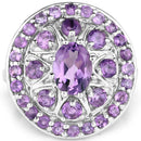 2.67 Carat Genuine Amethyst .925 Sterling Silver Ring-3