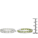 5.10 Carat Genuine Peridot .925 Sterling Silver Earrings-3