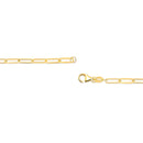 Solid 14K Yellow Gold 2.5mm Paperclip Chain Necklace Unisex 18" Inches-3