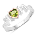 0.44 Carat Genuine Peridot .925 Sterling Silver Ring-1