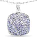 2.73 Carat Genuine Tanzanite .925 Sterling Silver Pendant-1