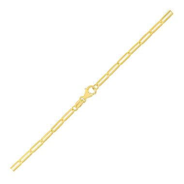 10K Yellow Gold Paperclip Bracelet  (2.50 mm) - 0