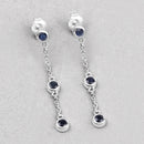 0.66 Carat Genuine Blue Sapphire .925 Sterling Silver Earrings-4