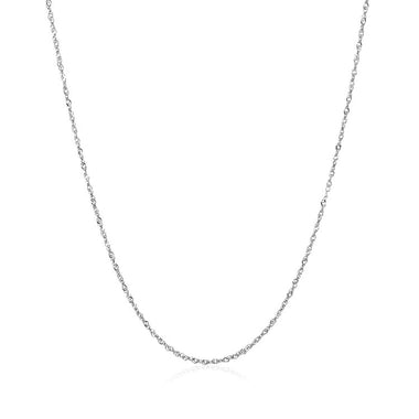14k White Gold Singapore Chain 0.8mm - 0