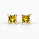 0.25 Carat Genuine Yellow Diamond 14K Yellow Gold Earrings (SI1-SI2)-4