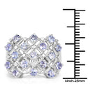1.53 Carat Genuine Tanzanite .925 Sterling Silver Ring-3