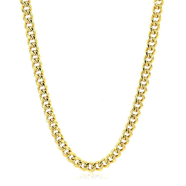 10k Yellow Gold Semi Solid Miami Cuban Chain (4.50 mm) - 0