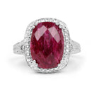 7.60 Carat Dyed Ruby .925 Sterling Silver Ring-3