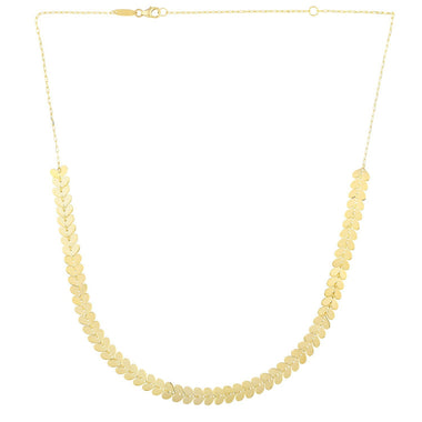 14k Yellow Gold Polished Heart Link Chain Necklace - 0