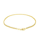 2.3mm 10k Yellow Gold Rolo Anklet-3