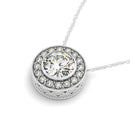 Diamond Halo with Center Bezel in 14k White Gold (5/8 cttw)-2