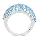 4.11 Carat Genuine Blue Topaz .925 Sterling Silver Ring-2
