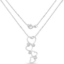 0.07 Carat Genuine White Diamond .925 Sterling Silver Pendant-2
