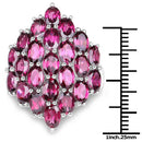 11.50 Carat Genuine Rhodolite .925 Sterling Silver Ring-3