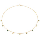 0.90 Carat Genuine Zambian Emerald 10K Yellow Gold Necklace-2