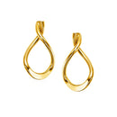 14k Yellow Gold Polished Tear Drop Earrings-1