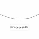 3.5mm 14k White Gold Pendant Chain with Textured Links-8