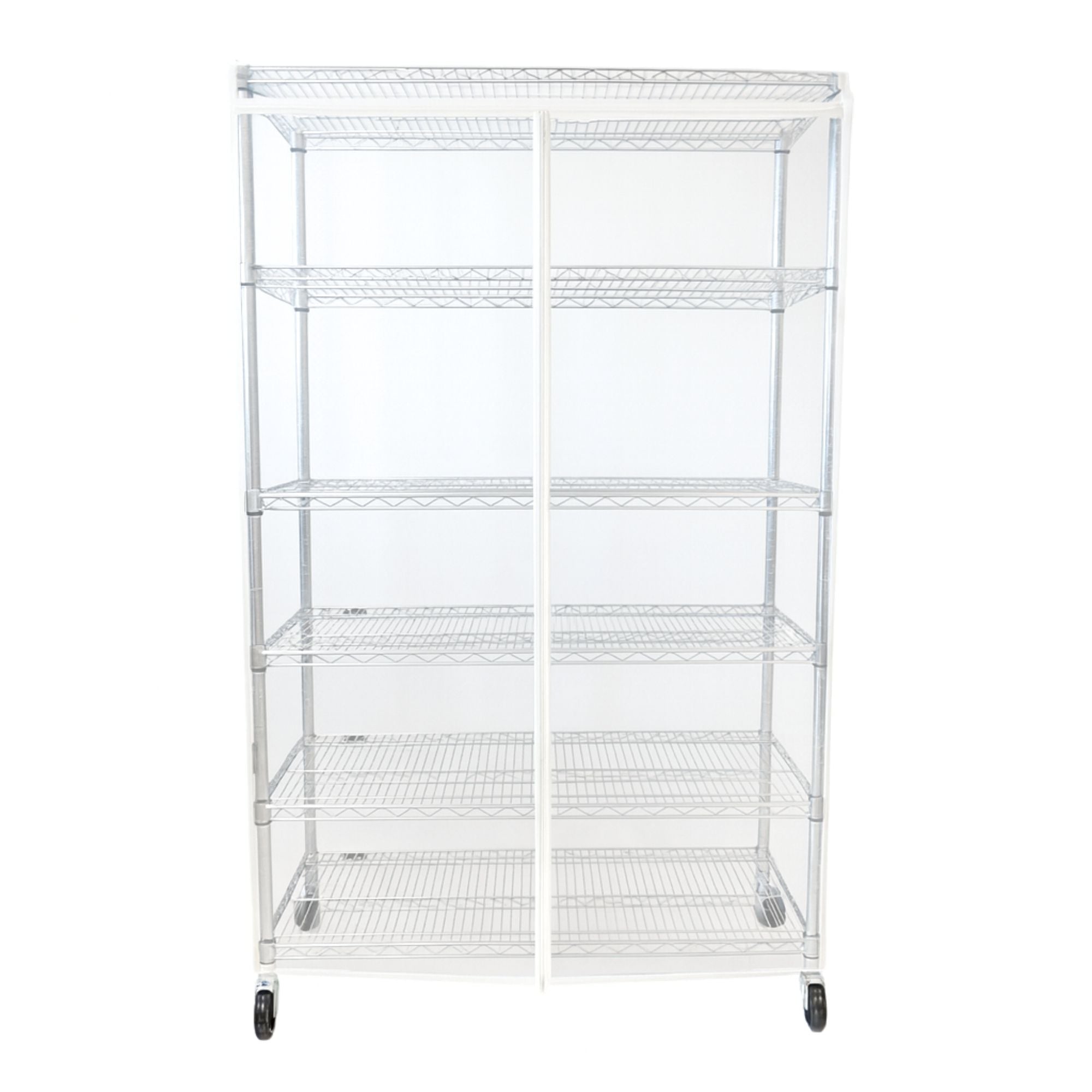 Storage Shelving Unit Cover, fits racks 60" W x 24 D x 72 H All Clear PVC