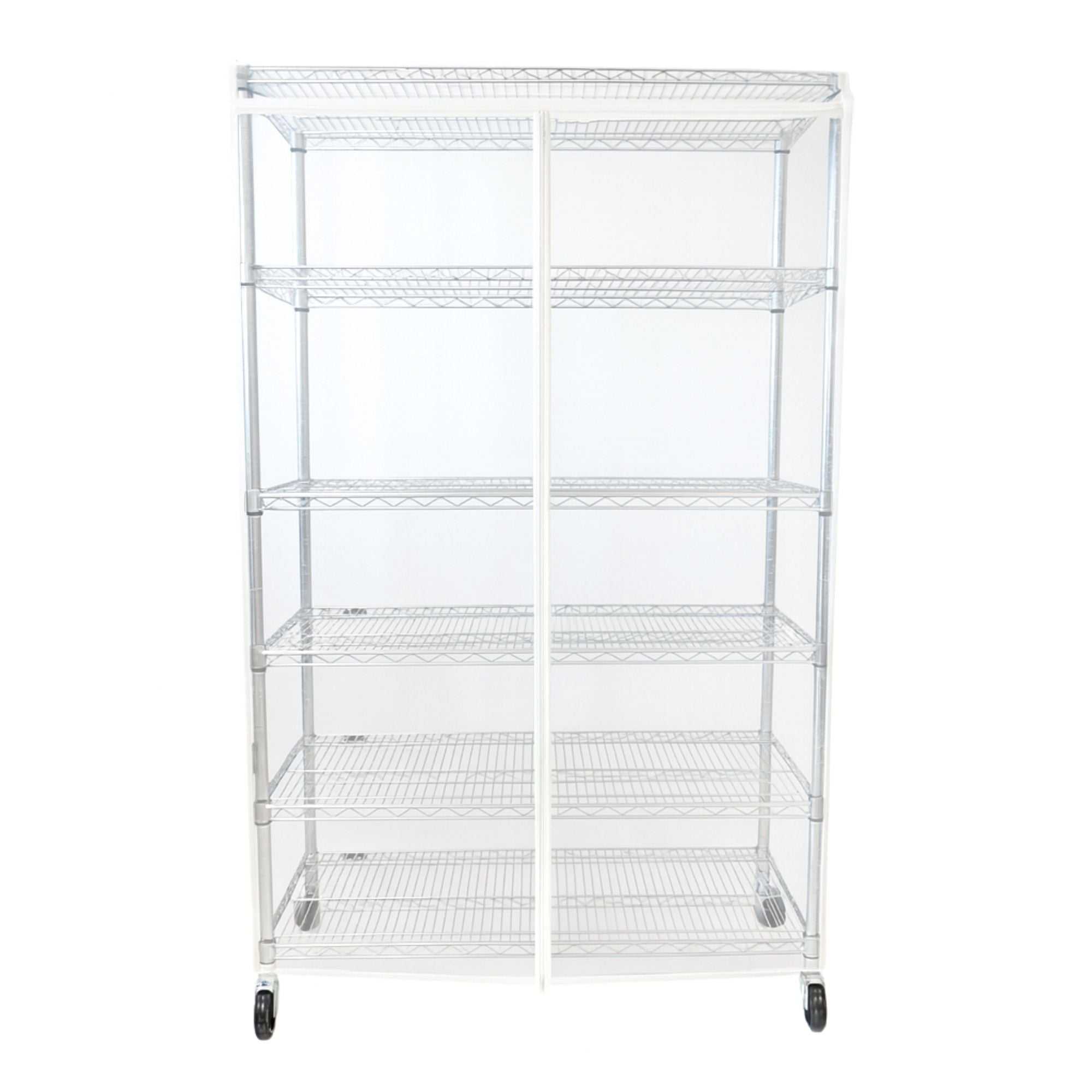 Storage Shelving Unit Cover, fits racks 48"W x 24"D x 72"H All Clear See Through PVC