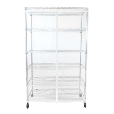 Storage Shelving Unit Cover, fits racks 48"W x 24"D x 72"H All Clear See Through PVC