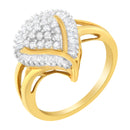 10K Yellow Gold Diamond Cluster Ring (1/2 Cttw, I-J Color, I1-I2 Clarity) - Size 8-9