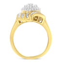 10K Yellow Gold Diamond Cocktail Ring (3/4 Cttw, I-J Color, I2-I3 Clarity) - Size 8-6