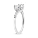 10K White Gold 1/4 Cttw Miracle Set Round Cut Diamond Two-Stone Ring (H-I Color, I2 Clarity) - Size 7-7