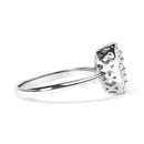 10K White Gold 3/8 Cttw Round-Cut Lab Grown Diamond Cluster Pear Promise Ring (G-H Color, VS2-SI1 Clarity) - Size 7-8
