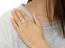 .925 Sterling Silver Round and Baguette Diamond Cathedral Ring (0.75 Cttw, H-I Color, I2-I3 Clarity) - Size 7-12