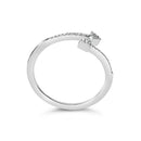 .925 Sterling Silver 1/5 Cttw Diamond Double Arrowhead Open Ring (I-J Color, I2-I3 Clarity) - Ring Size 6-10