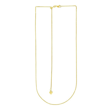 14k Yellow Gold Adjustable Wheat Chain 1.0mm - 0