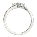 Solitaire Two Stone Diamond Ring in 14k White Gold (1/2 cttw)-2