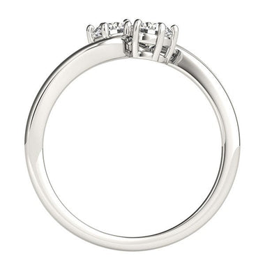 Solitaire Two Stone Diamond Ring in 14k White Gold (1/2 cttw) - 0