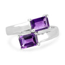 1.90 Carat Genuine Amethyst .925 Sterling Silver Ring-3