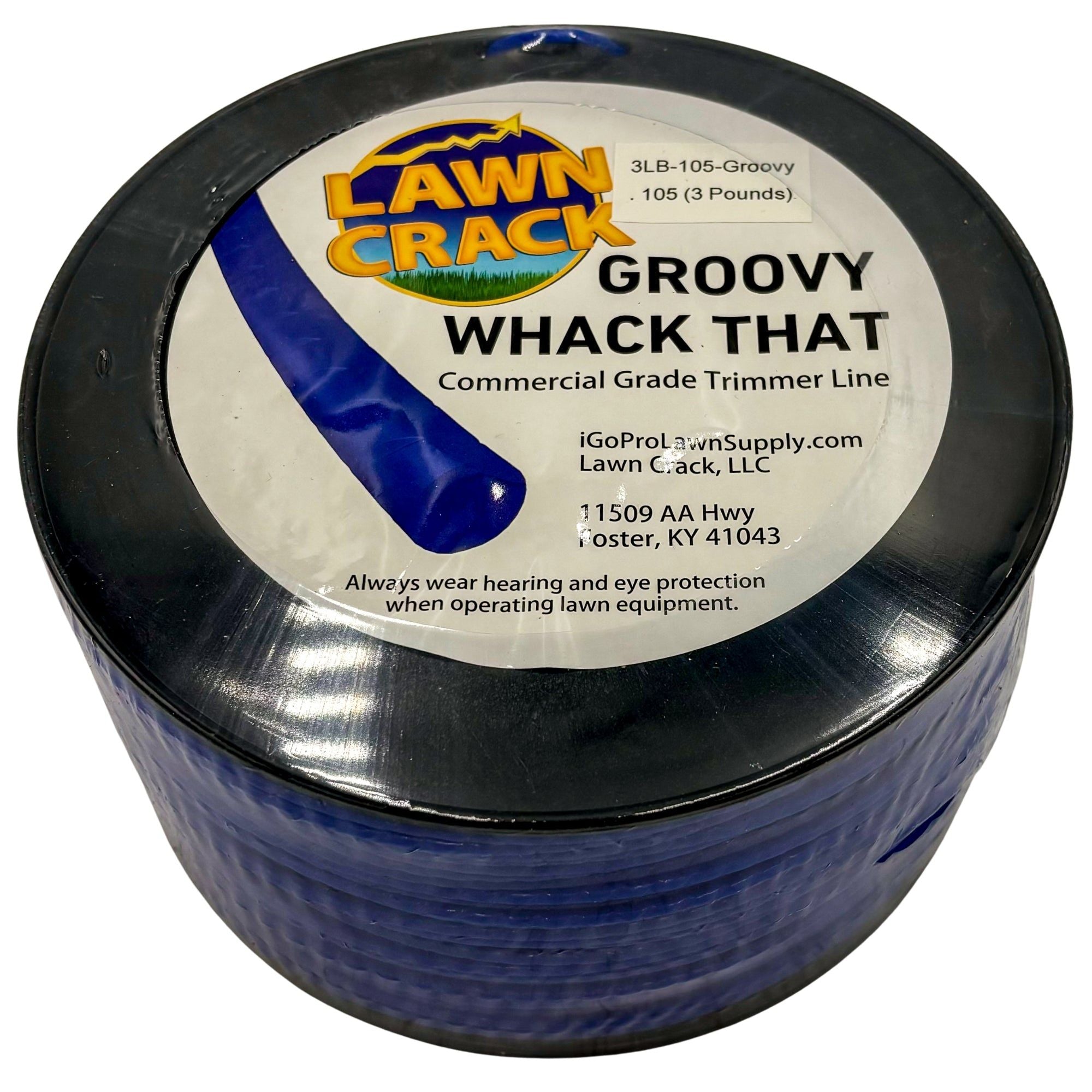 .105 Groovy Trimmer Line 3 Pounds Commercial Grade Lawn Crack