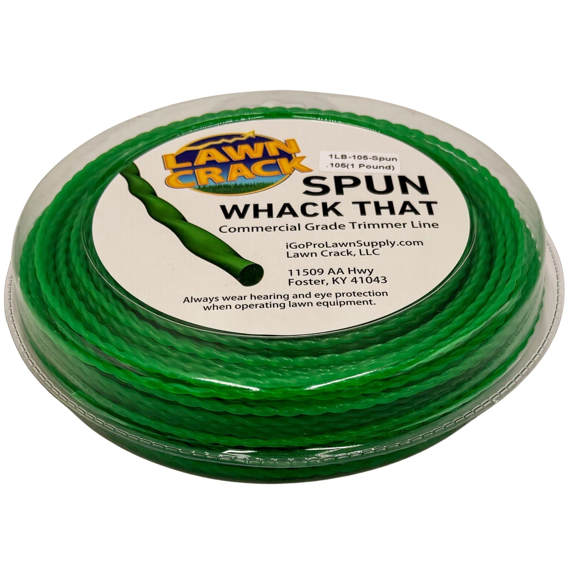 .105 Spun Trimmer Line 1 Pound Commercial Grade Lawn Crack