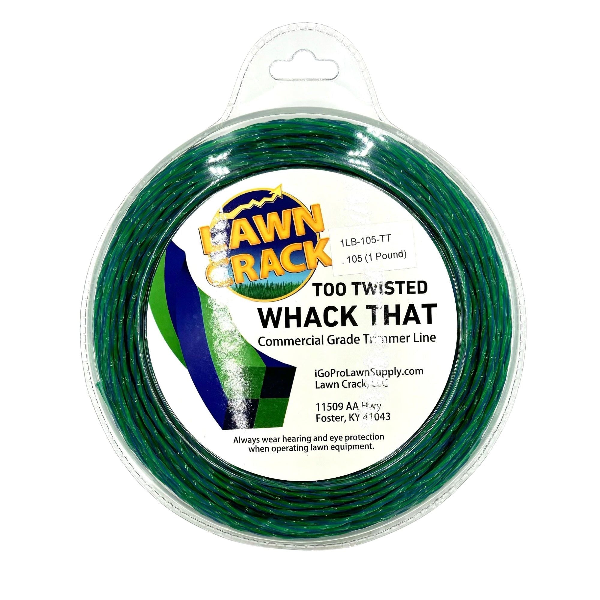 .105 Too Twisted Trimmer Line 1 Pound Commercial Grade Lawn Crack