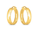 14k Yellow Gold Wedding Band Hoops (6x25mm)-2