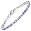 8.75 Carat Genuine Tanzanite .925 Sterling Silver Bracelet-2