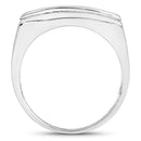 1.26 Carat Genuine Pink Sapphire and White Sapphire .925 Sterling Silver Ring-2