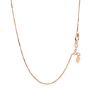 14k Rose Gold Adjustable Box Chain 0.7mm-3
