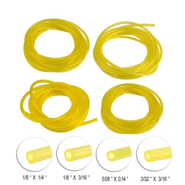 8-Ft Each 4 Sizes Fuel Line for Small Engine Stihl Weed Trimmer Chainsaw Blower Mower 2-Cycle I.D. X O.D. 3/32 X 3/16 1/8 X 3/16 1/8 X 1/4 .080 X .140 Inch