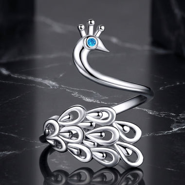 925 Sterling Silver Plated Platinum Pavé Setting CZ Ring for Women - 0