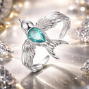 925 Sterling Silver Transparent Glass Ring for Women-1